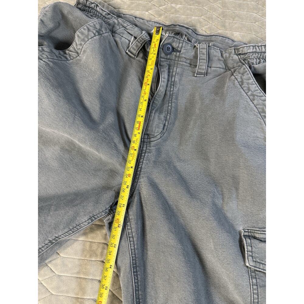 American Eagle Outfitters Women’s Gray Stretch Cargo Pants Regular Straight - Picture 5 of 11